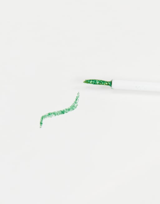 OPV Beauty - Vixen - Eyeliner liquido metallizzato e glitterato color verde acceso, 3 di 4