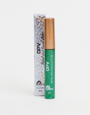 Opv Beauty Vixen Metal And Liquid Glitter Liner - Bright Green