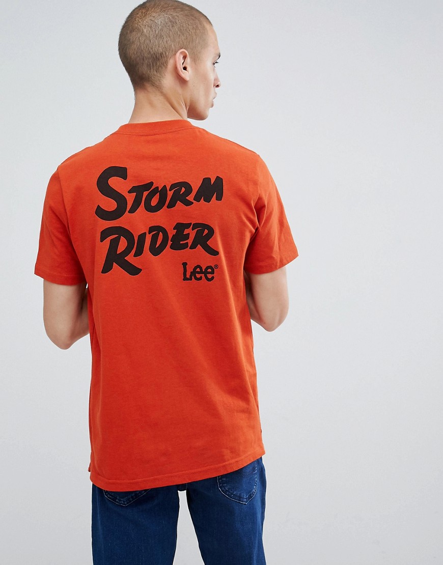 Orange storm rider t-shirt fra Lee
