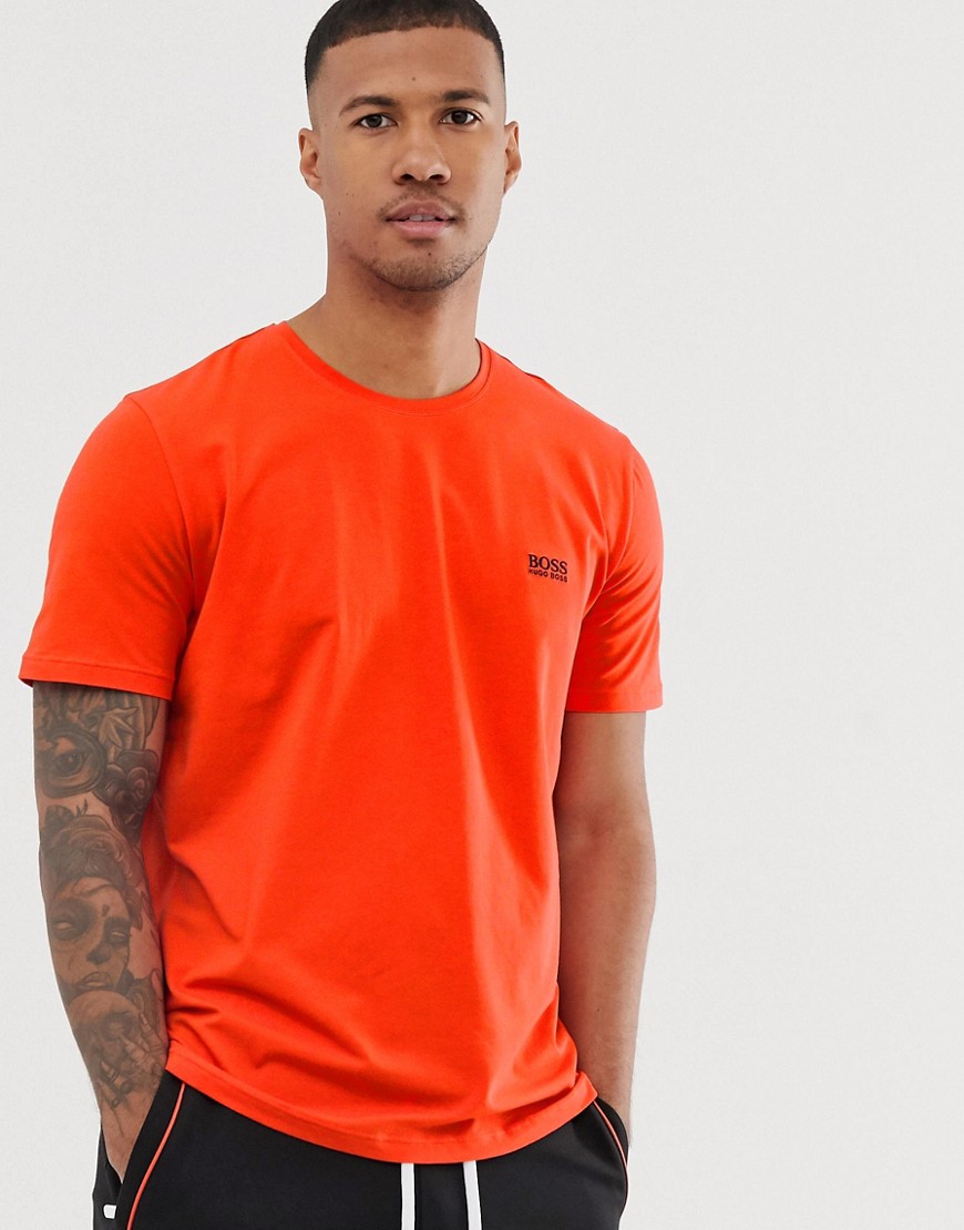 фото Оранжевая футболка с логотипом boss-оранжевый