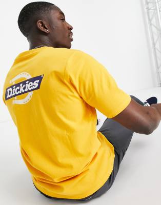 фото Оранжевая футболка с принтом на спине dickies ruston-оранжевый цвет