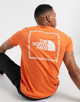 orange north face t shirt