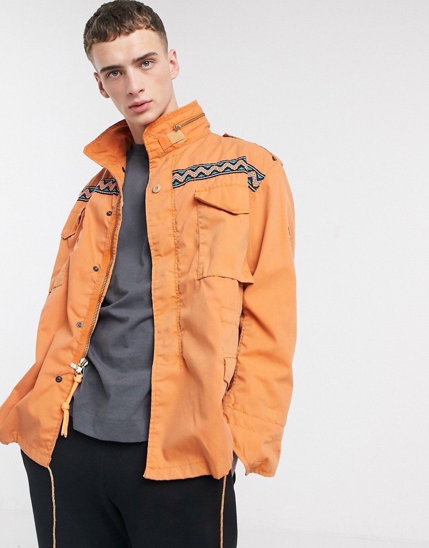 фото Оранжевая окрашенная куртка vintage supply-оранжевый