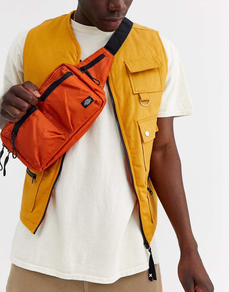 фото Оранжевая сумка через плечо в стиле милитари dickies fort spring-оранжевый
