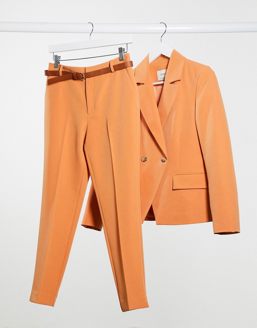 фото Оранжевые брюки классического кроя stradivarius-оранжевый