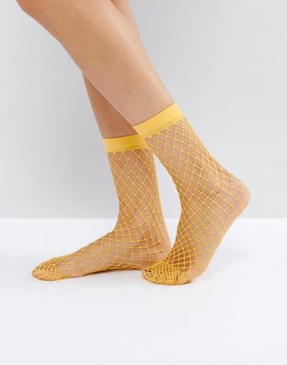 фото Оранжевые сетчатые носки asos-оранжевый asos design