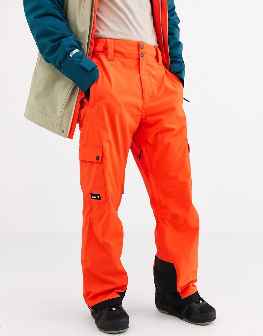 фото Оранжевые утепленные горнолыжные брюки planks good times-оранжевый