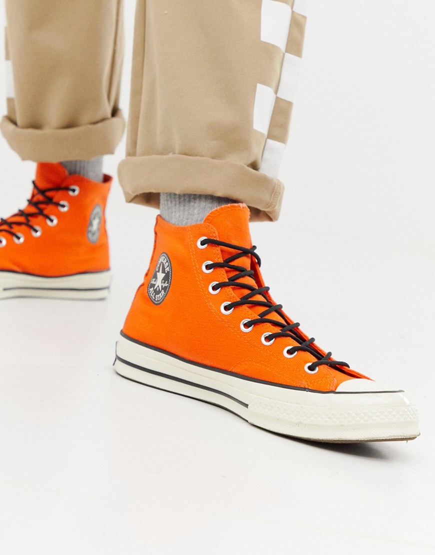 фото Оранжевые водонепроницаемые высокие кроссовки converse chuck taylor all star '70 162351c-оранжевый
