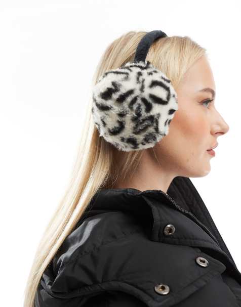 Orejeras con estampado de leopardo de piel sintética de Threadbare - view 1