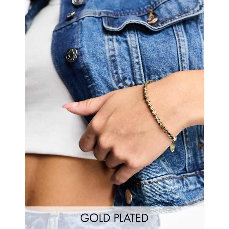 Orelia 18k gold plated flat twist bracelet | ASOS