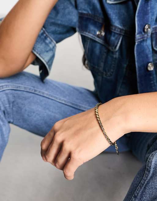 Orelia 18k gold plated flat twist bracelet | ASOS