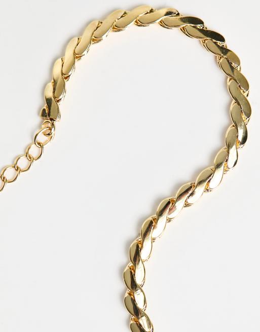 Orelia 18k gold plated flat twist bracelet | ASOS