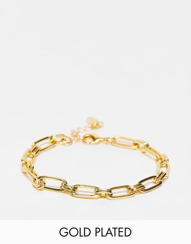 Orelia 18K gold plated oval link chain bracelet