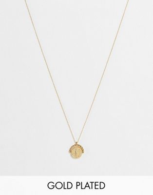 Orelia 18K gold plated twist rope coin spinner necklace - ASOS Price Checker