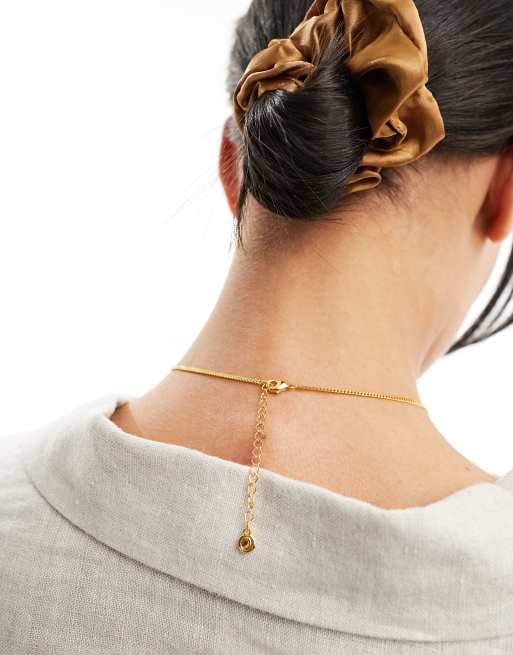 Orelia – 18k guldpläterat halsband med snäckhänge, 3 av 4