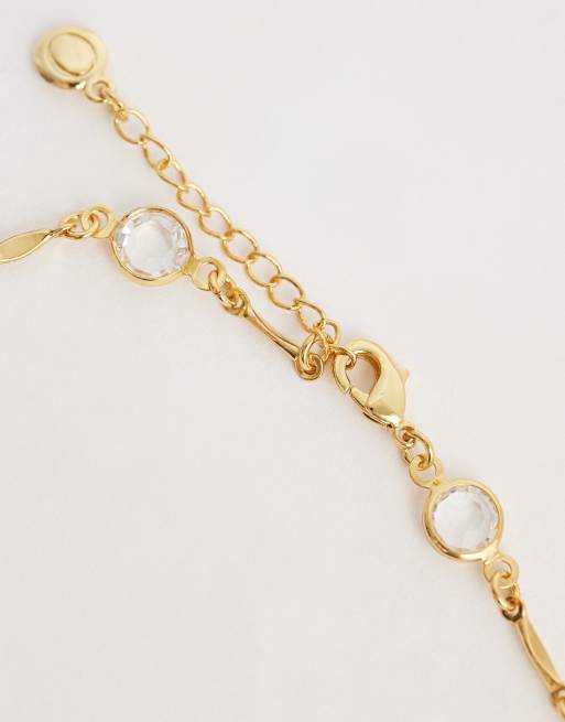 Orelia - 18k vergulde schakelarmband met geslepen kristallen, 3 van 3