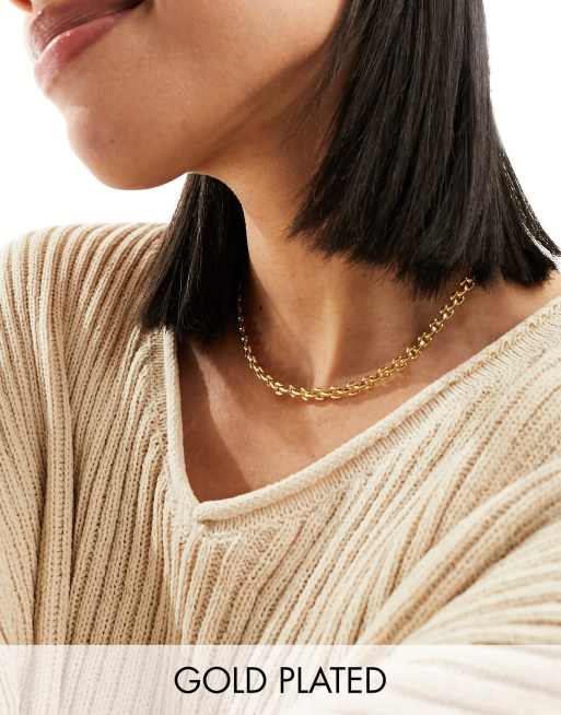 Orelia - 18k vergulde schakelketting van 16