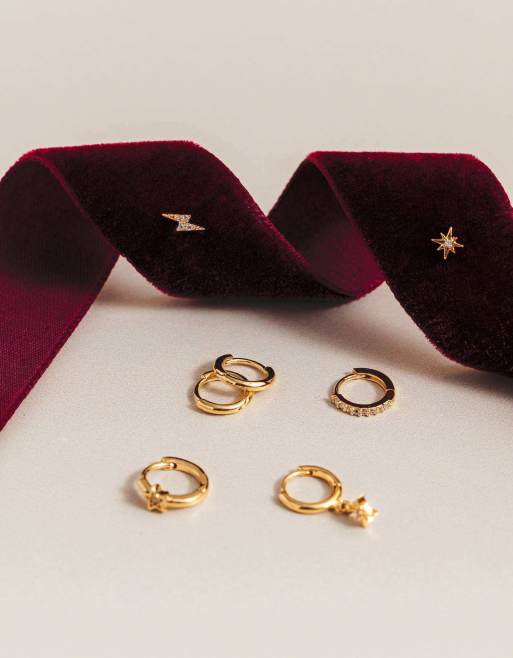 Orelia 25 Days of Christmas ear stacking advent calendar in 18k gold plated, 4 of 4