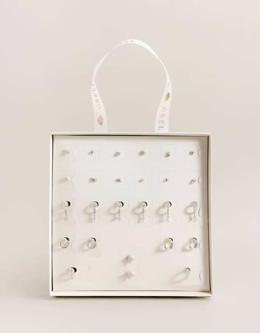 Orelia 25 days of Christmas ear stacking advent calendar in silver, 3 of 4