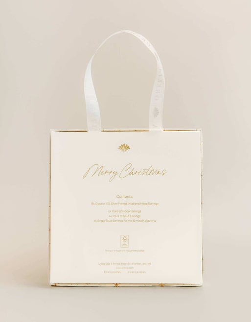 Orelia 25 days of Christmas ear stacking advent calendar in silver, 4 of 4