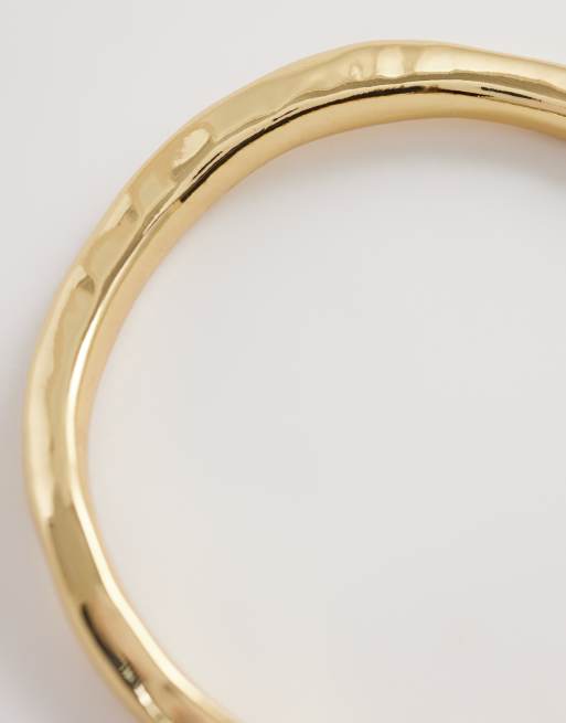  Orelia - Armbånd med udhamret design, poleret overflade og 18 k guldbelægning, 2 af 3