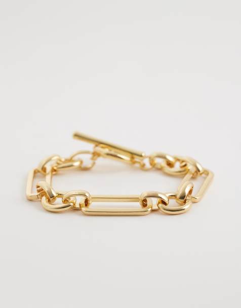 Orelia – Armband mit 18-Karat-Vergoldung, Kettengliedern und T-Steg-Verschluss - view 1