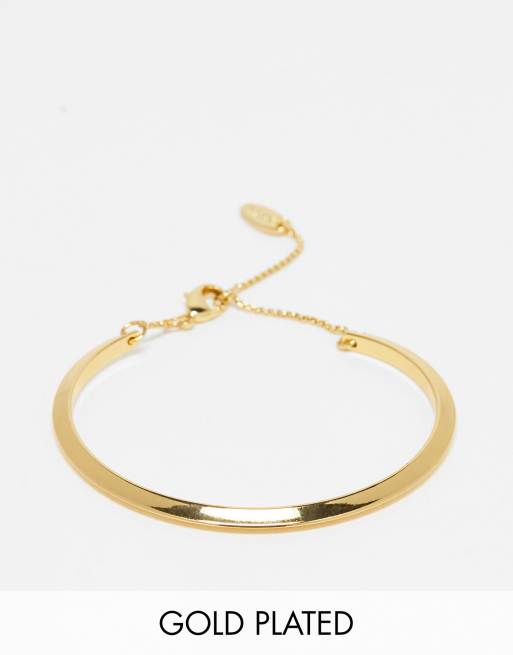 Orelia – Armreif mit 18-Karat-Vergoldung und Kette 