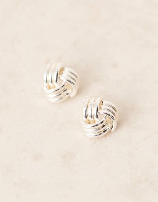Boucles D'oreilles Vintage En Argent Plaqué - Bijou Occasion Chic Et Pas Cher - Parfait Quotidien