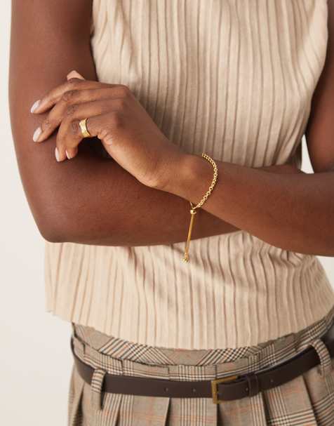 Orelia - Bracciale in catenina scorrevole placcata oro 18 k - view 1