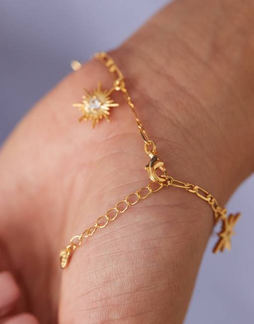 Cavigliera A Catena Con Charms Per Stivali &ndash; Oro Metallo Con Strass &ndash; Alwaystyle4you