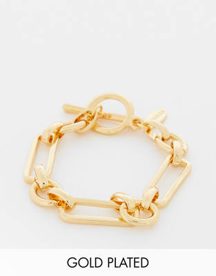 Bracelet En Plaqué Or 18 Carats - Maillons Barre Et Anneaux - Marque Tata Gisèle - Neuf Avec étiquettes