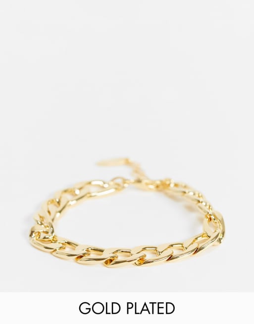 Orelia - Bracelet à maillons en plaqué or