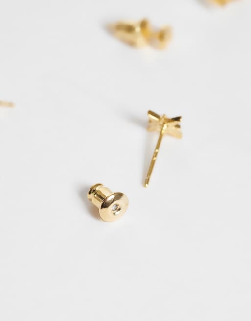 Orelia celestial stud earring in 18k gold plated with cream giftbox, 3 of 3