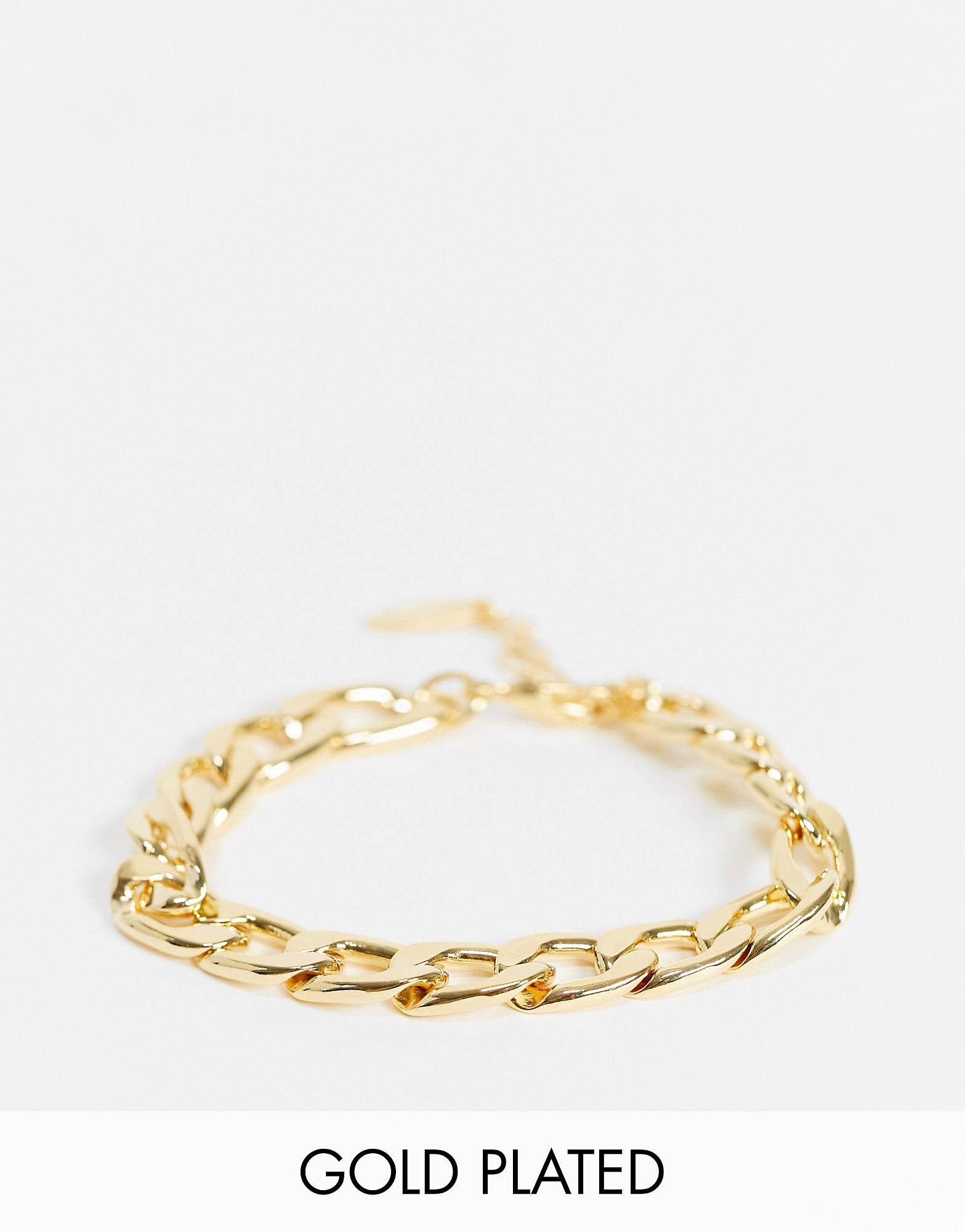 asos.com | Orelia chain link bracelet in gold plate