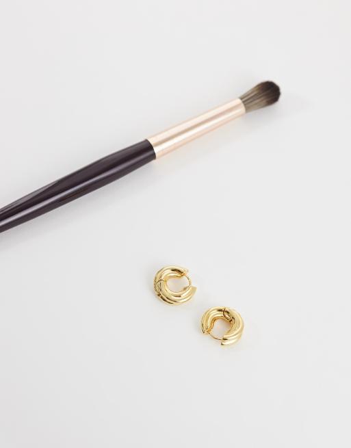 Orelia chubby intertwined hoops in 18k gold plated, 3 of 4