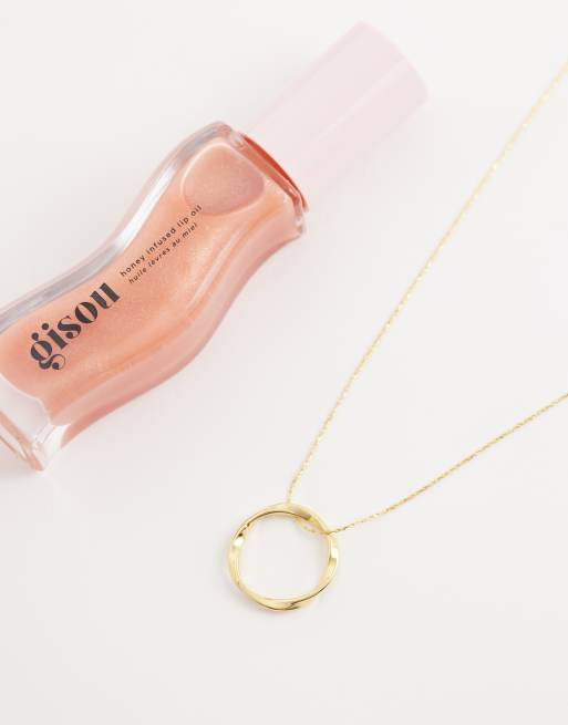Orelia - Collana a catenina a cerchio aperto placcata oro 18k, 2 di 4