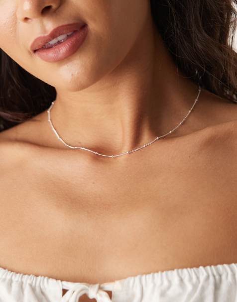 Orelia - Collana in catenina placcata argento sterling con piccole sfere - view 1