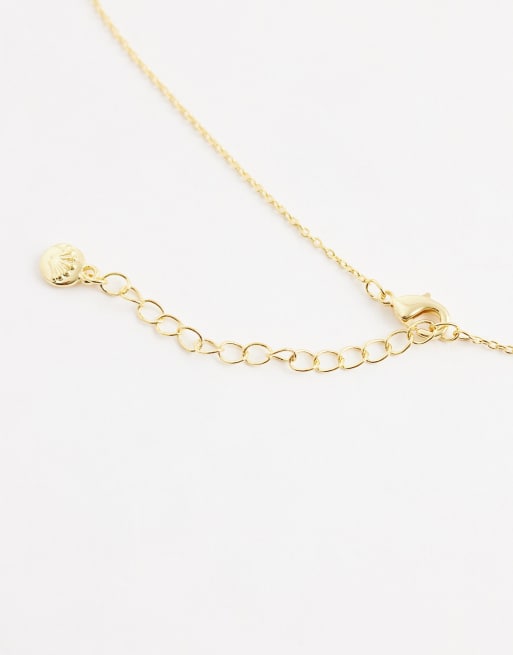 Orelia - Collana placcata oro 18k con cerchio aperto intrecciato, 4 di 4