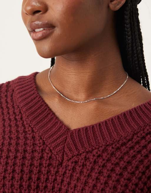 Orelia - Collana sottile a maglia miste da 16