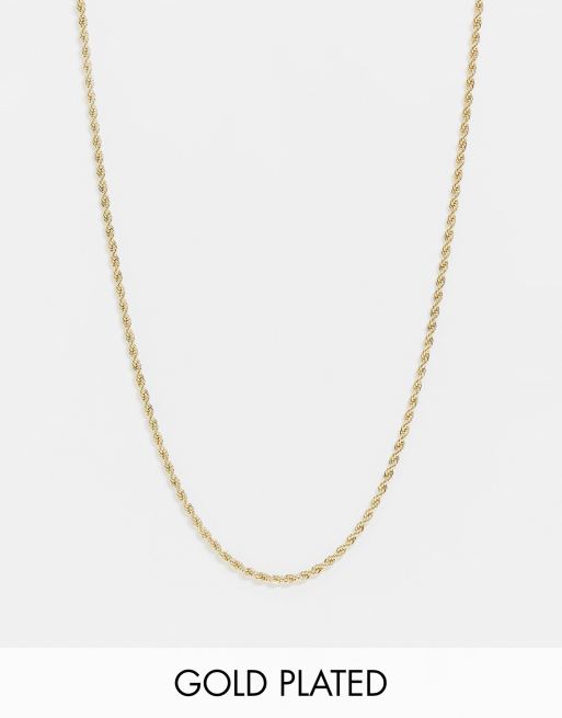 Orelia - Collier chaîne torsadée en plaqué or