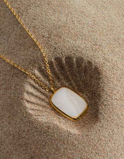 Orelia - Collier long en plaqué or 18 carats avec fausse perle fantaisie - view 1
