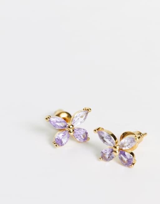 Crystal store butterfly earrings