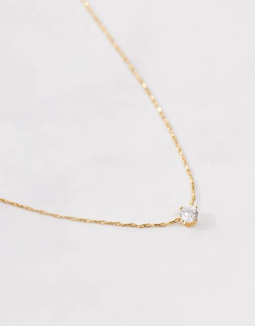 Orelia crystal collar necklace 18ct gold plated, 2 of 4