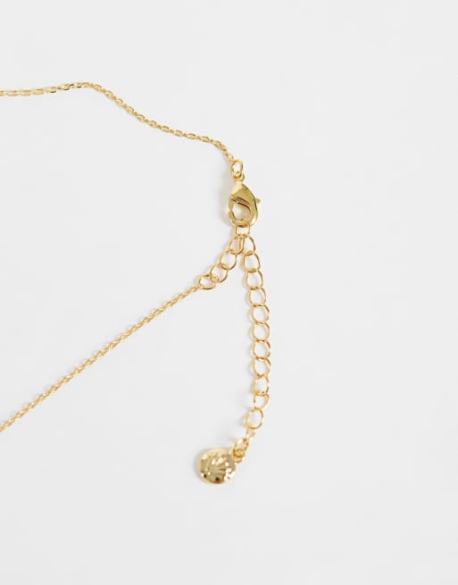 Orelia crystal multi star lariat necklace in 18k gold plated, 4 of 4