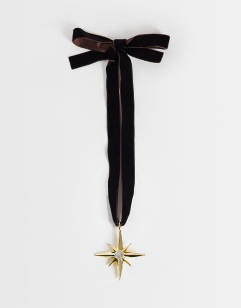 Orelia crystal star Chritmas decoration in gold - view 1