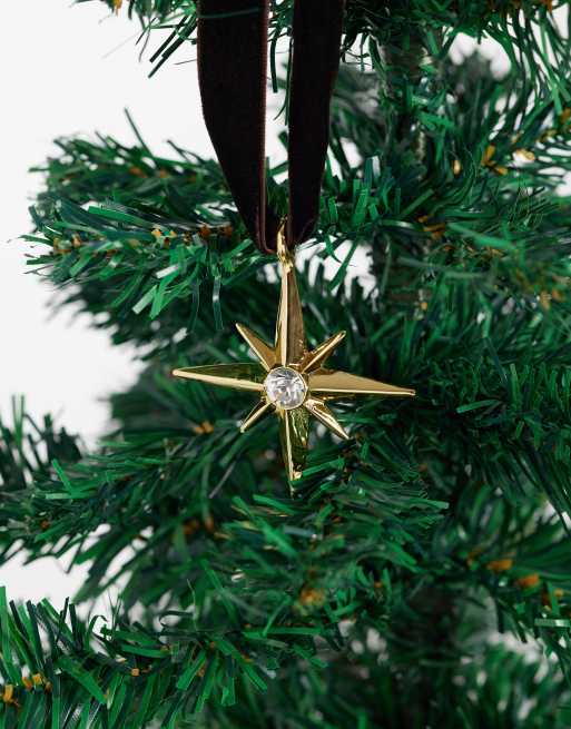 Orelia crystal star Chritmas decoration in gold, 3 of 3