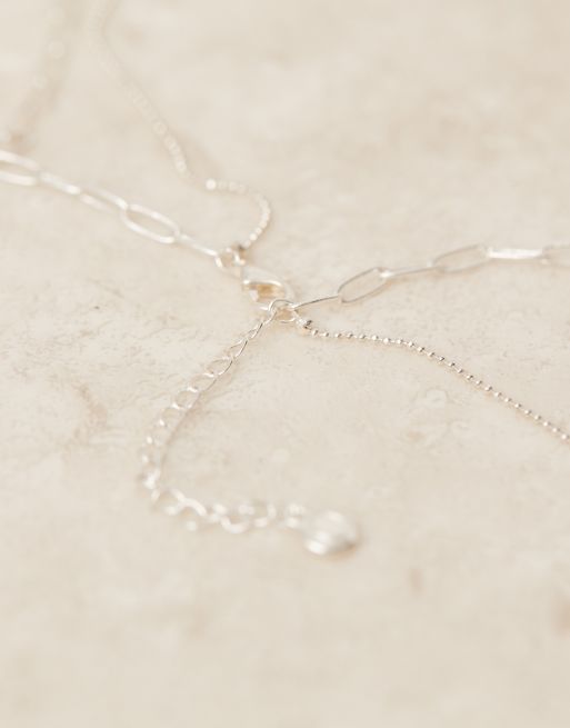 Orelia - Crystal Starburst - Gelaagde ketting verguld met zilver, 3 van 3