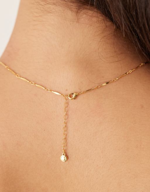 Orelia crystal starburst multi charm necklace in gold plated, 3 of 3