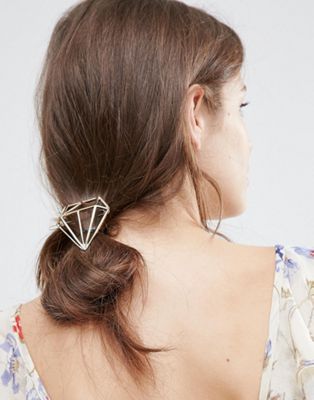 Orelia Diamond Outline Hair Clip | ASOS