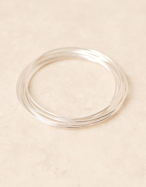 Orelia - Dunne set armbanden in sterling zilver verzilverd, 2 van 3